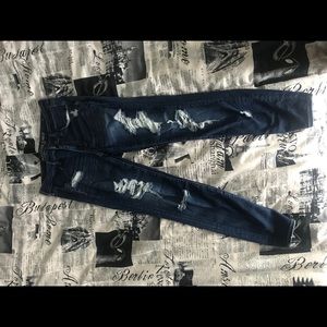 AE ripped blue jeans